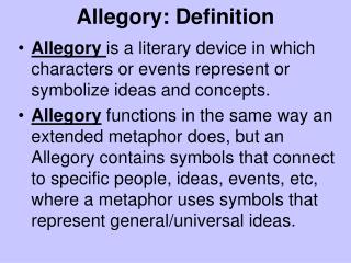 Allegory: Definition