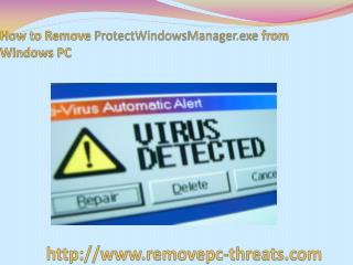 Remove ProtectWindowsManager.exe Easily