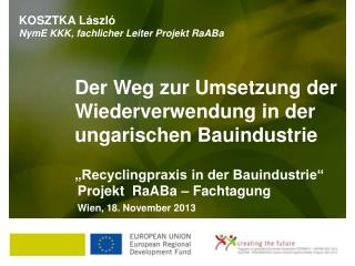 „ Recyclingpraxis in der Bauindustrie“