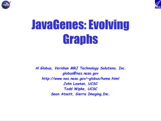 JavaGenes: Evolving Graphs