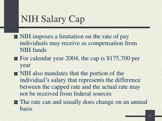 NIH Salary Cap