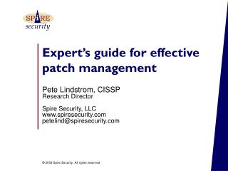 Expert’s guide for effective patch management