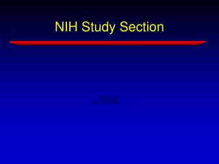 NIH Study Section