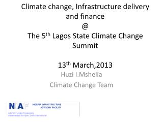Huzi I.Mshelia Climate Change Team