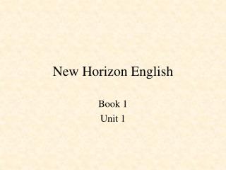 New Horizon English