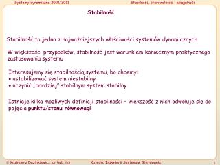 Stabilność