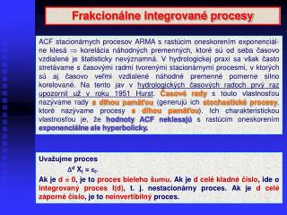 Frakcionálne integrované procesy