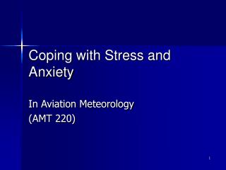 Coping with Stress and Anxiety