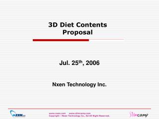 3D Diet Contents Proposal