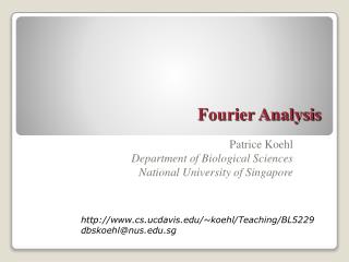 Fourier Analysis