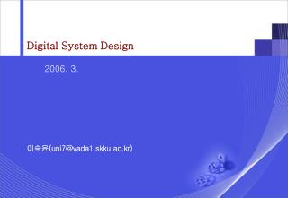 Digital System Design