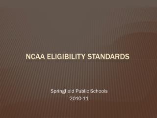 NCAA Eligibility Standards
