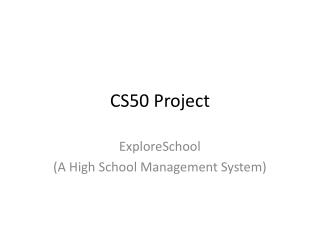 CS50 Project