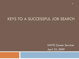 Keys to a Successful Job Search