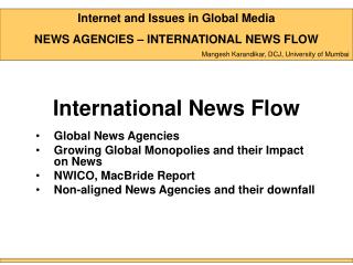 International News Flow