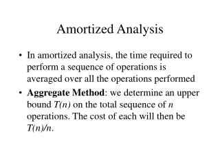 Amortized Analysis