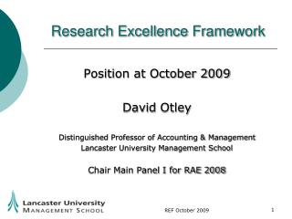 Research Excellence Framework