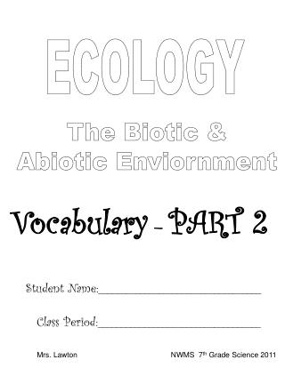 ECOLOGY