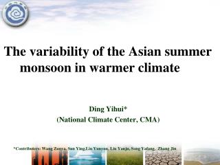 The variability of the Asian summer monsoon in warmer climate