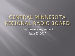 Central Minnesota Regional Radio Board