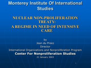 Monterey Institute Of International Studies