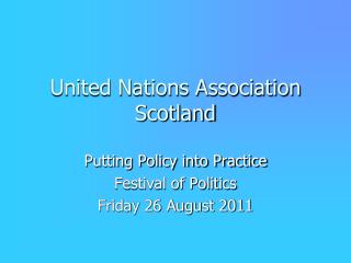 United Nations Association Scotland