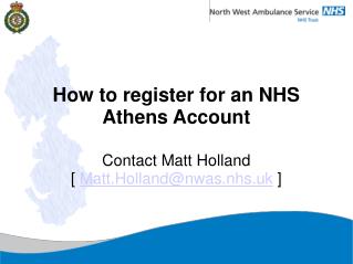 How to register for an NHS Athens Account