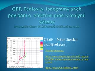 OK1IF - Milan Stejskal ok1if @volny.cz