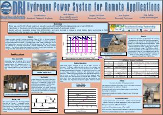 Hydrogen Power System for Remote Applications