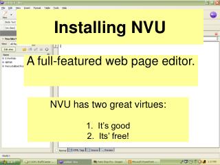 Installing NVU