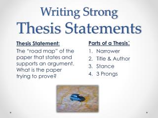 Writing Strong Thesis Statements