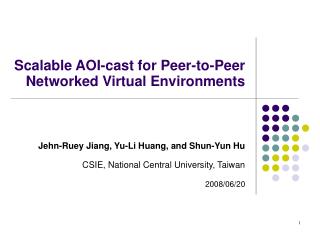 Scalable AOI-cast for Peer-to-Peer Networked Virtual Environments