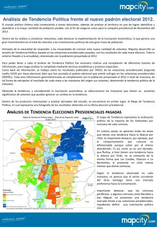 Análisis de Tendencia Política frente al nuevo padrón electoral 2012.