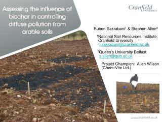 Assessing the influence of biochar in controlling diffuse pollution from arable soils