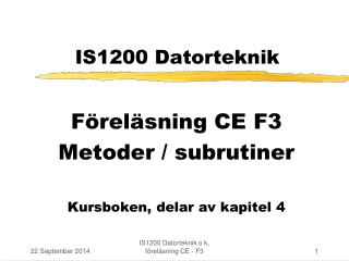 IS1200 Datorteknik