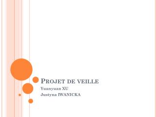 Projet de veille