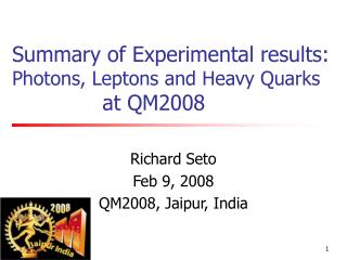 Summary of Experimental results: Photons, Leptons and Heavy Quarks at QM2008