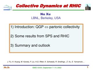 Collective Dynamics at RHIC