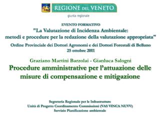 Procedure amministrative per l’attuazione delle misure di compensazione e mitigazione