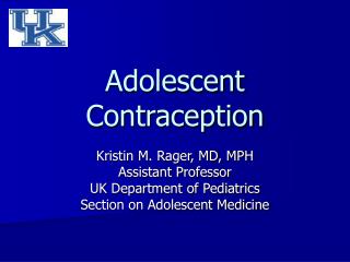 Adolescent Contraception