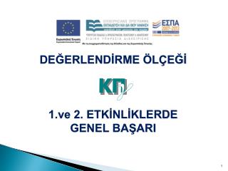 DEĞERLENDİRME ÖLÇEĞİ 1.ve 2. ETKİNLİKLERDE GENEL BAŞARI