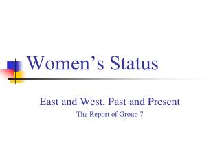 Women’s Status