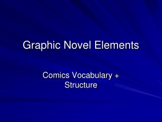 Graphic Novel Elements