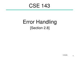 CSE 143