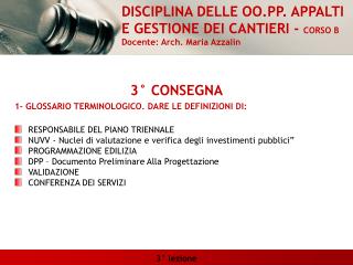 3° lezione