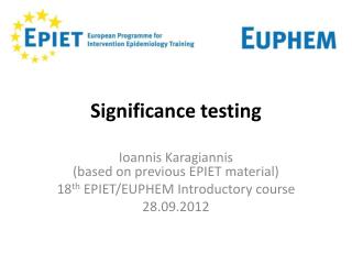 Significance testing