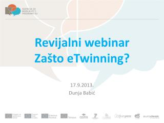 Revijalni webinar Zašto eTwinning?