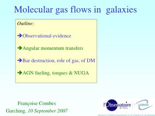 Molecular gas flows in galaxies