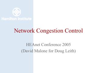 Network Congestion Control