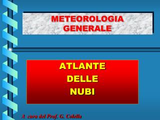 METEOROLOGIA GENERALE